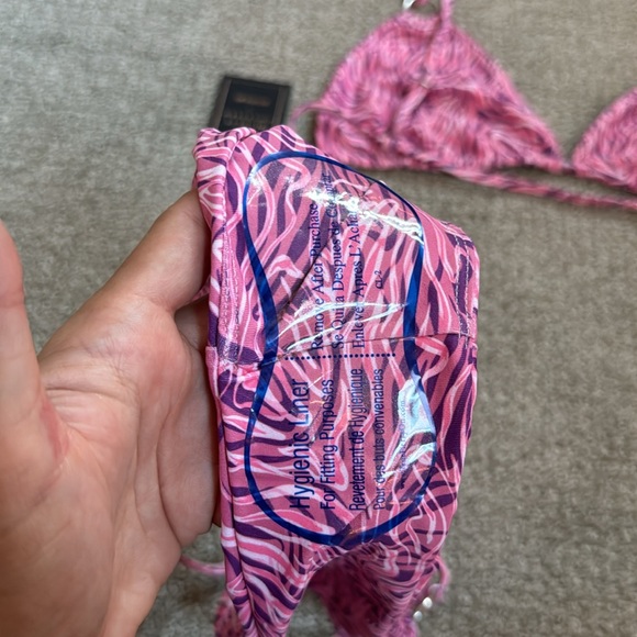 NWT Michael Costello x REVOLVE Kailo Top in Pink & Purple Multi - Picture 8 of 8